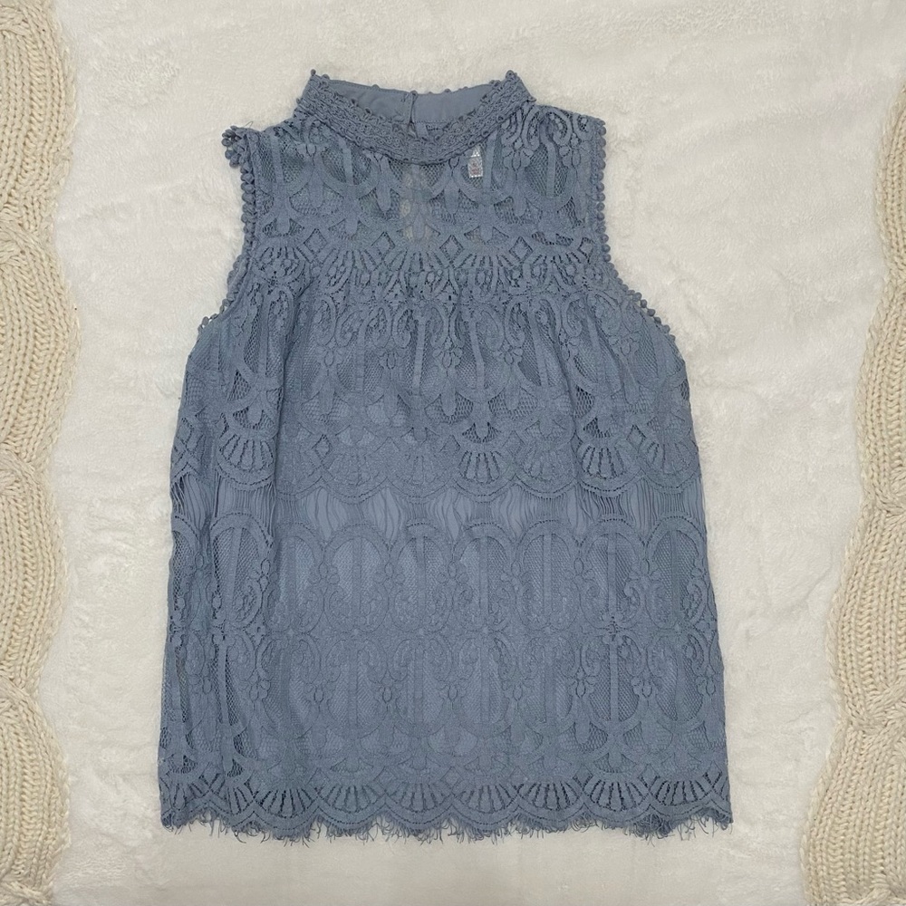 Xhilaration High-Neck Lace Blouse